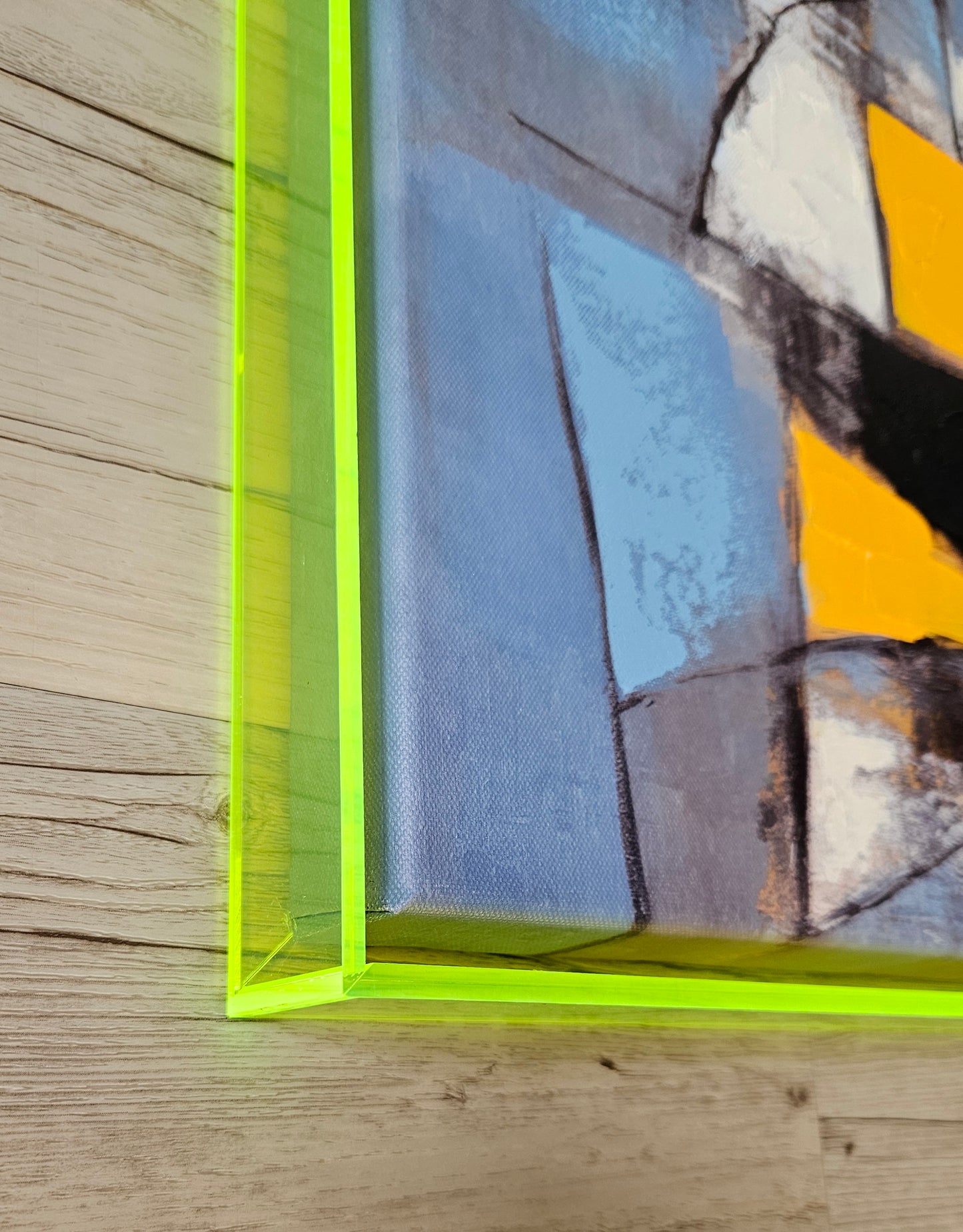 Abstract Hand Embellished Canvas Art In
Acrylic Frame
