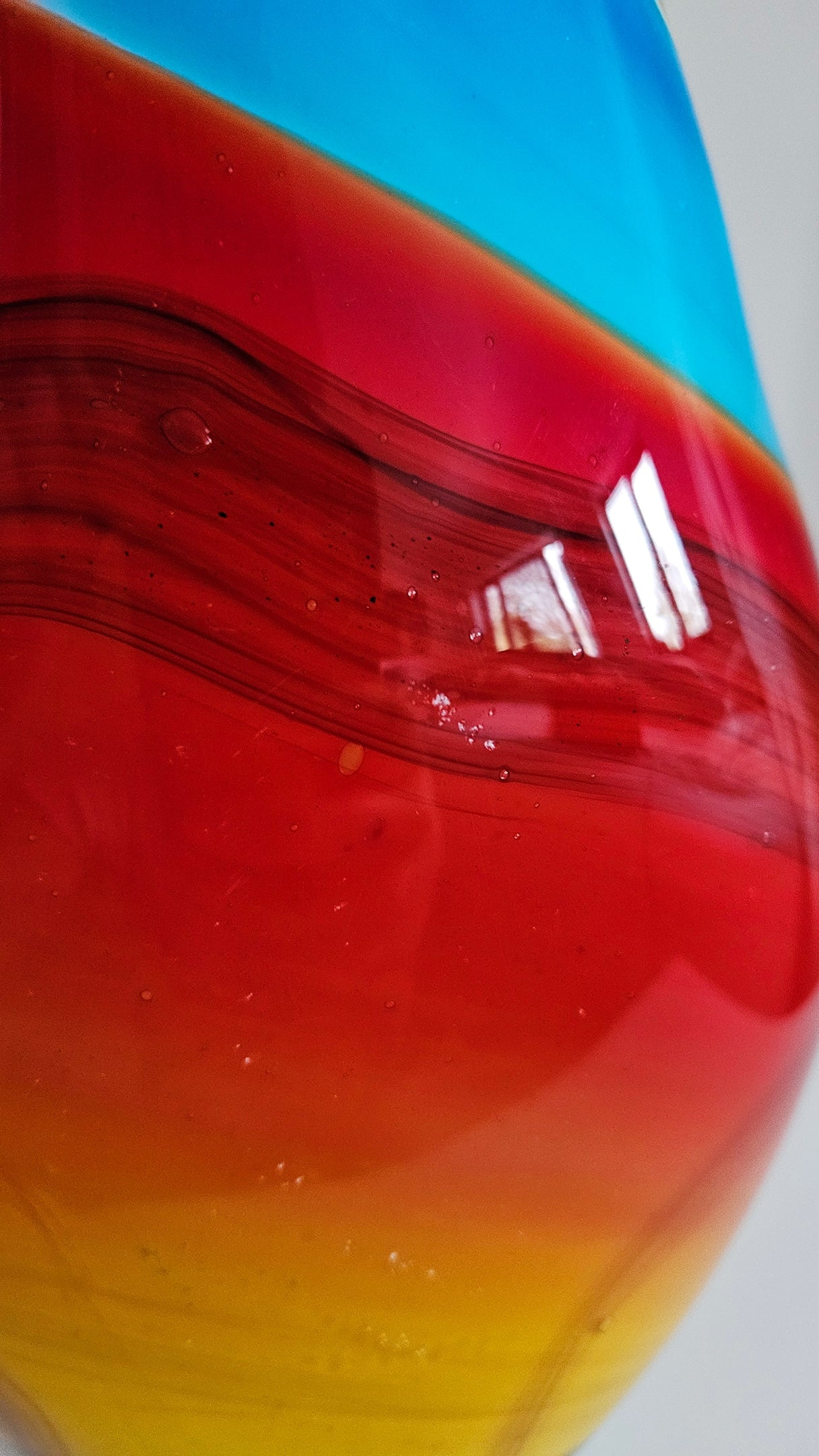 Retro Vintage Colourful Art Glass Vase