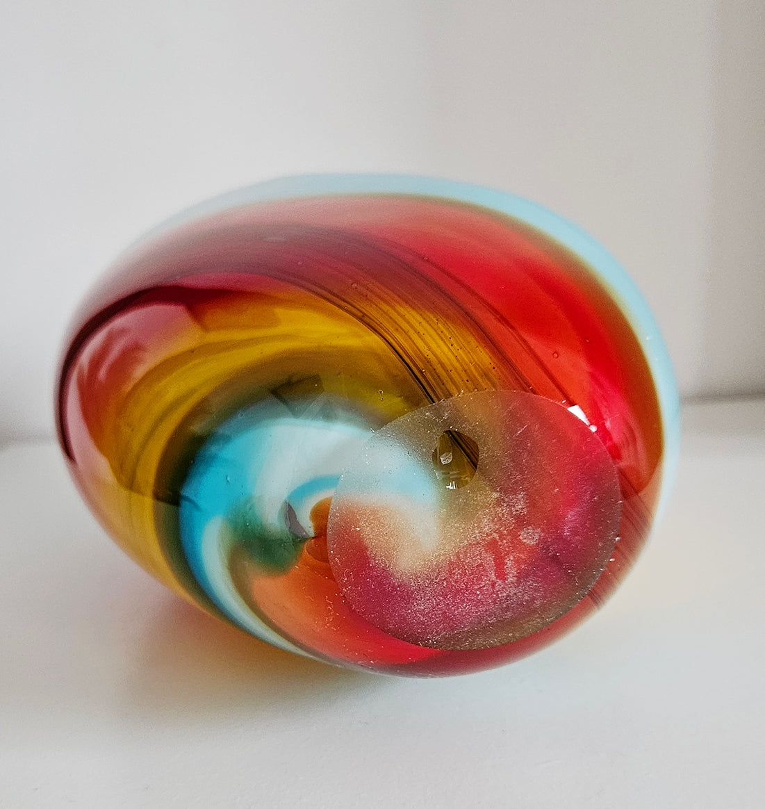 Retro Vintage Colourful Art Glass Vase