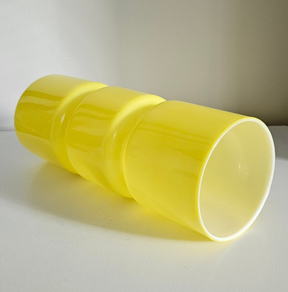 Retro Funky Habitat Fitz Yellow Glass Table Lamp