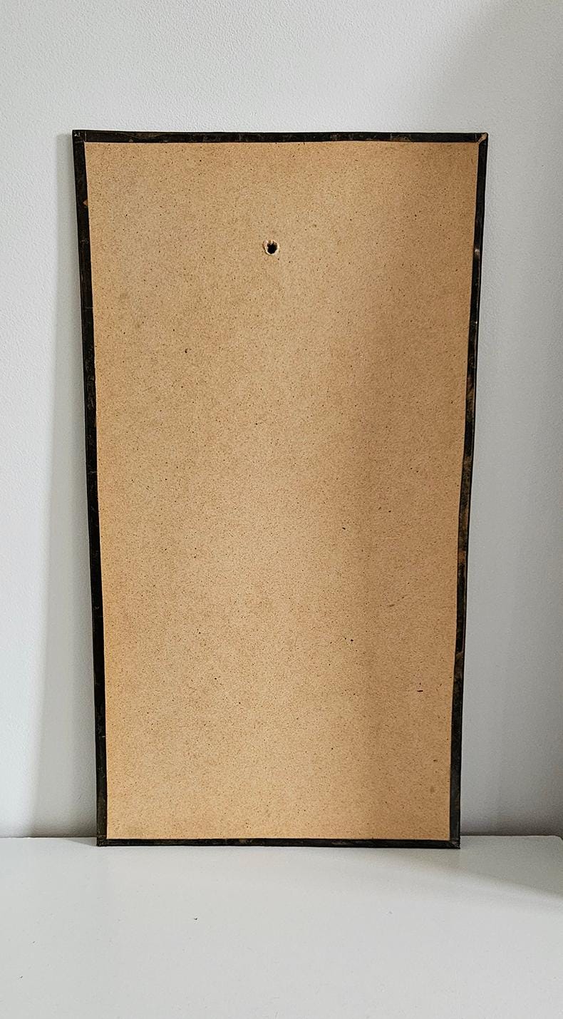 Vintage Soviet Embossed Metal Copper Wall Hanging Plaque