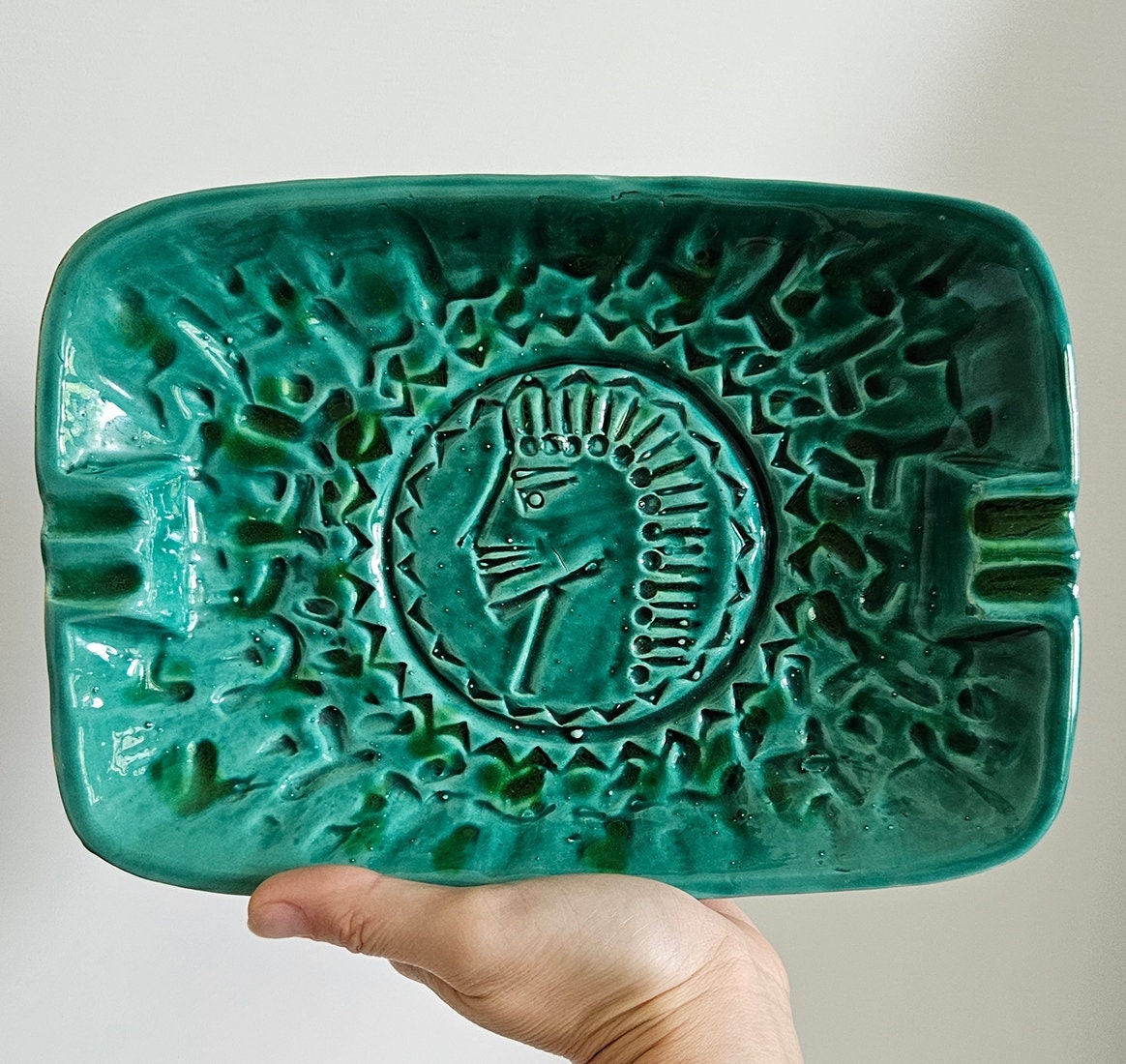 Mid-Century Large Italian Pottery Ashtray