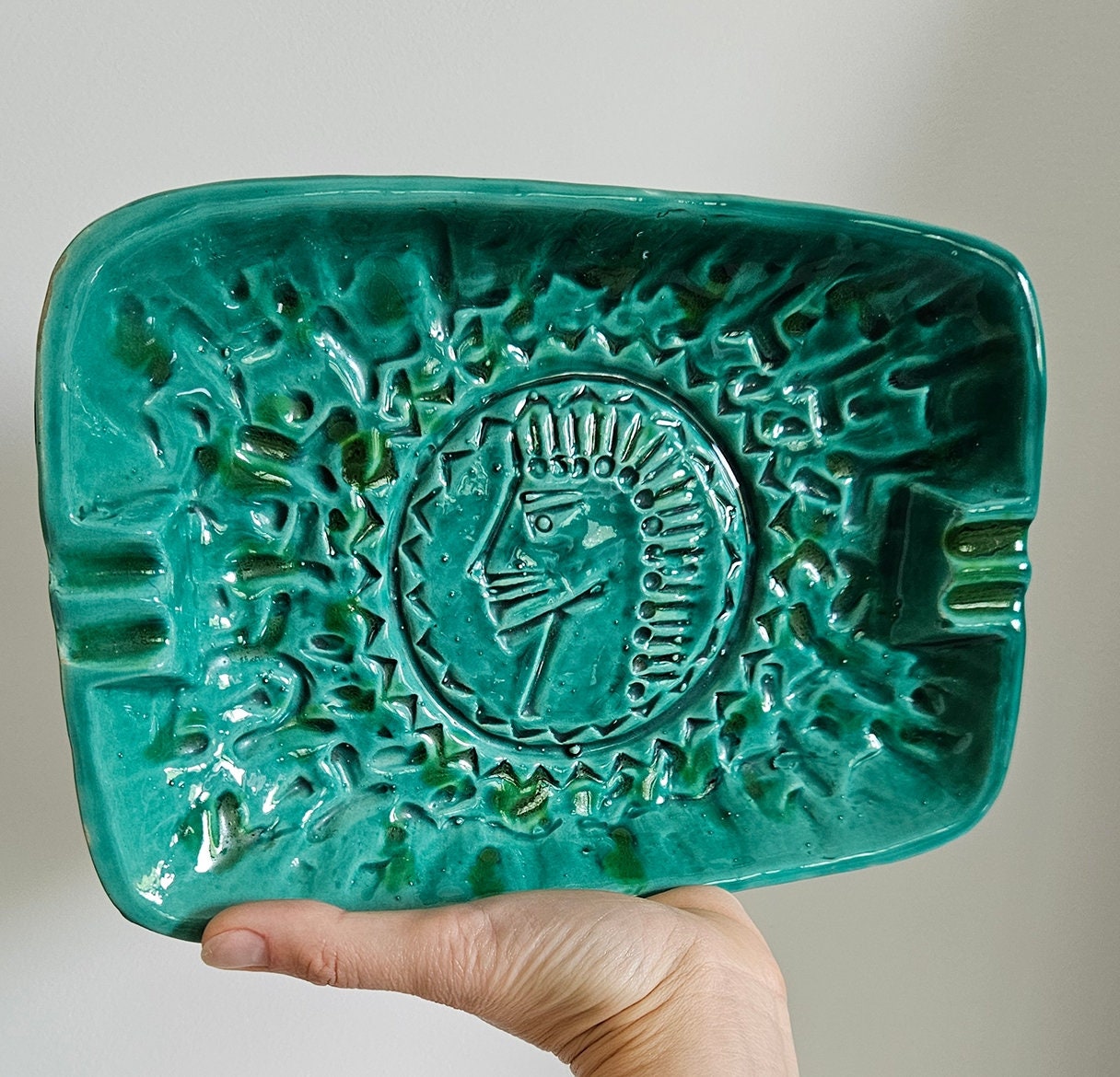 Mid-Century Large Italian Pottery Ashtray
