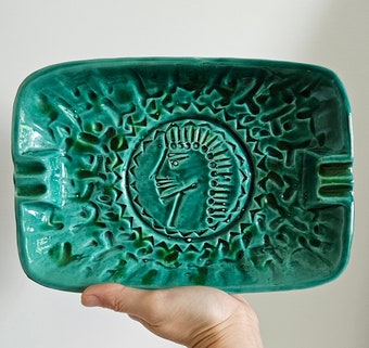 Mid-Century Large Italian Pottery Ashtray