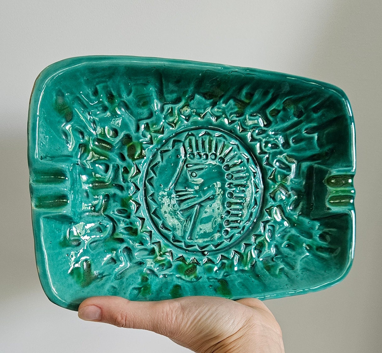 Mid-Century Large Italian Pottery Ashtray