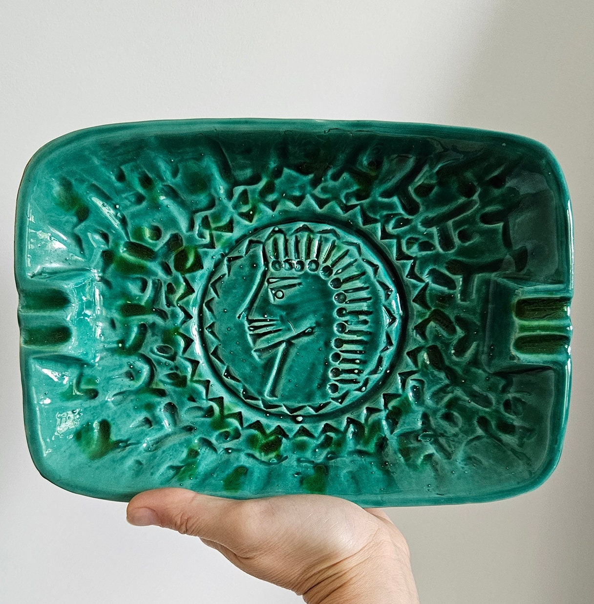 Mid-Century Large Italian Pottery Ashtray