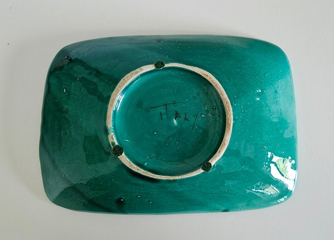 Mid-Century Large Italian Pottery Ashtray