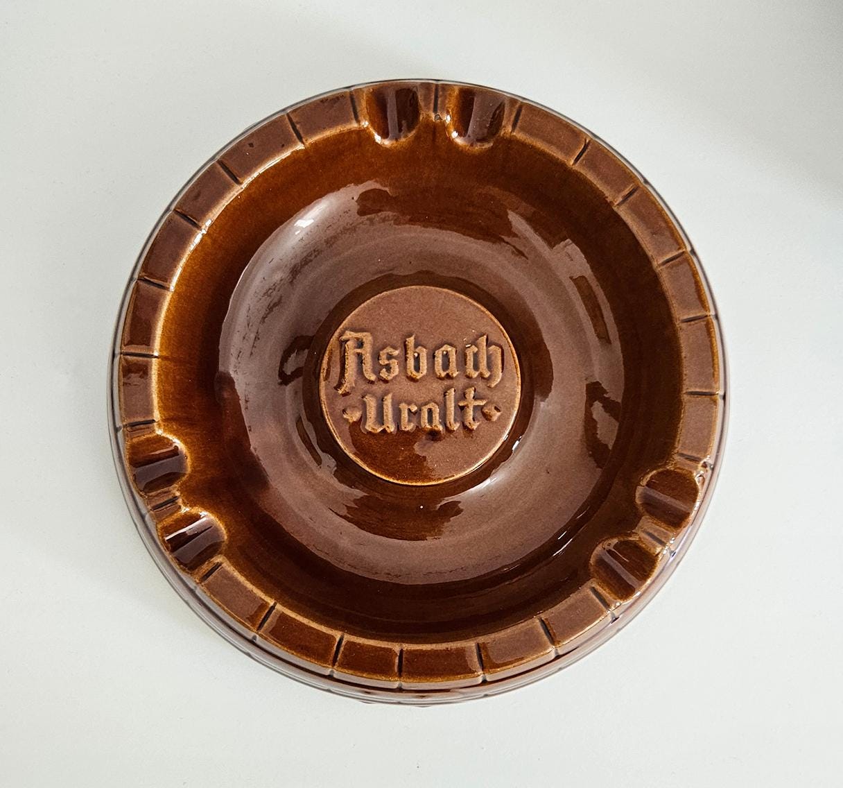 Vintage Asbach Uralt Xxl Ceramic Ashtray