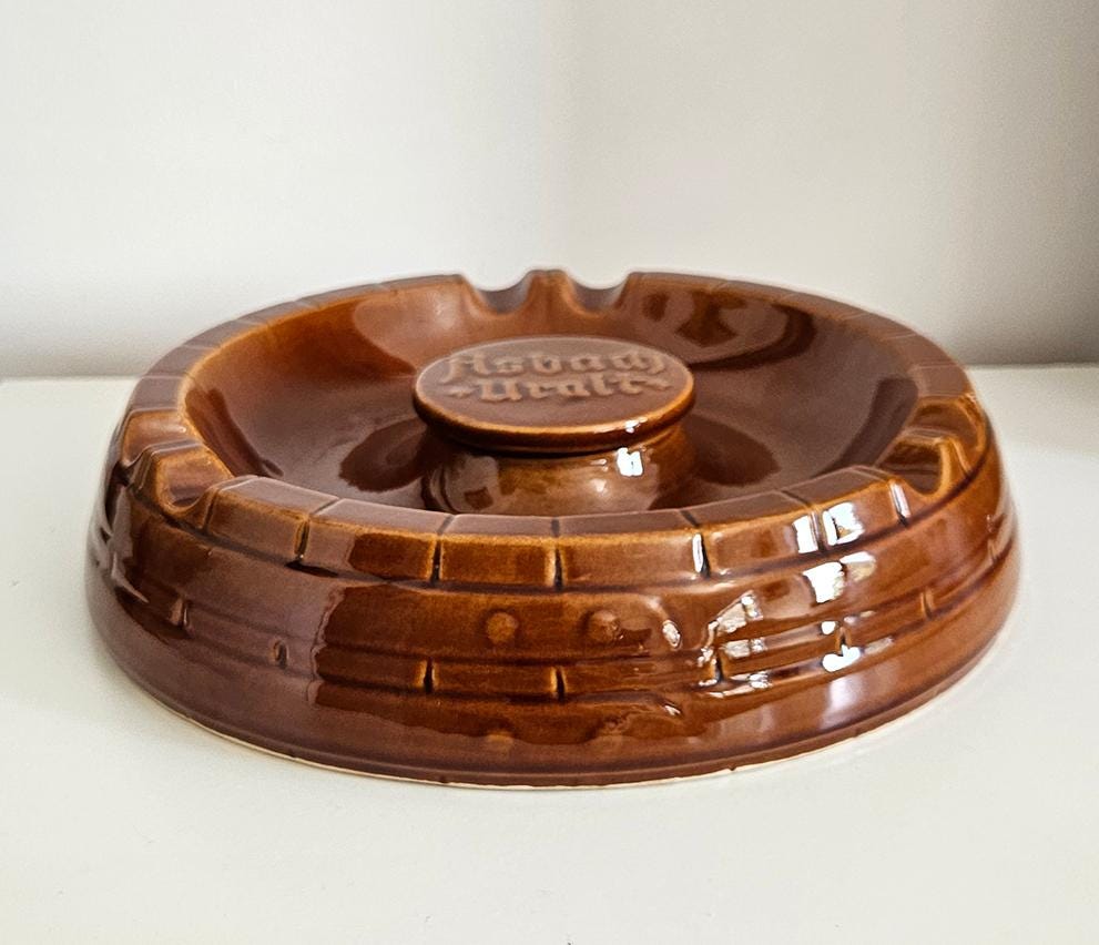 Vintage Asbach Uralt Xxl Ceramic Ashtray