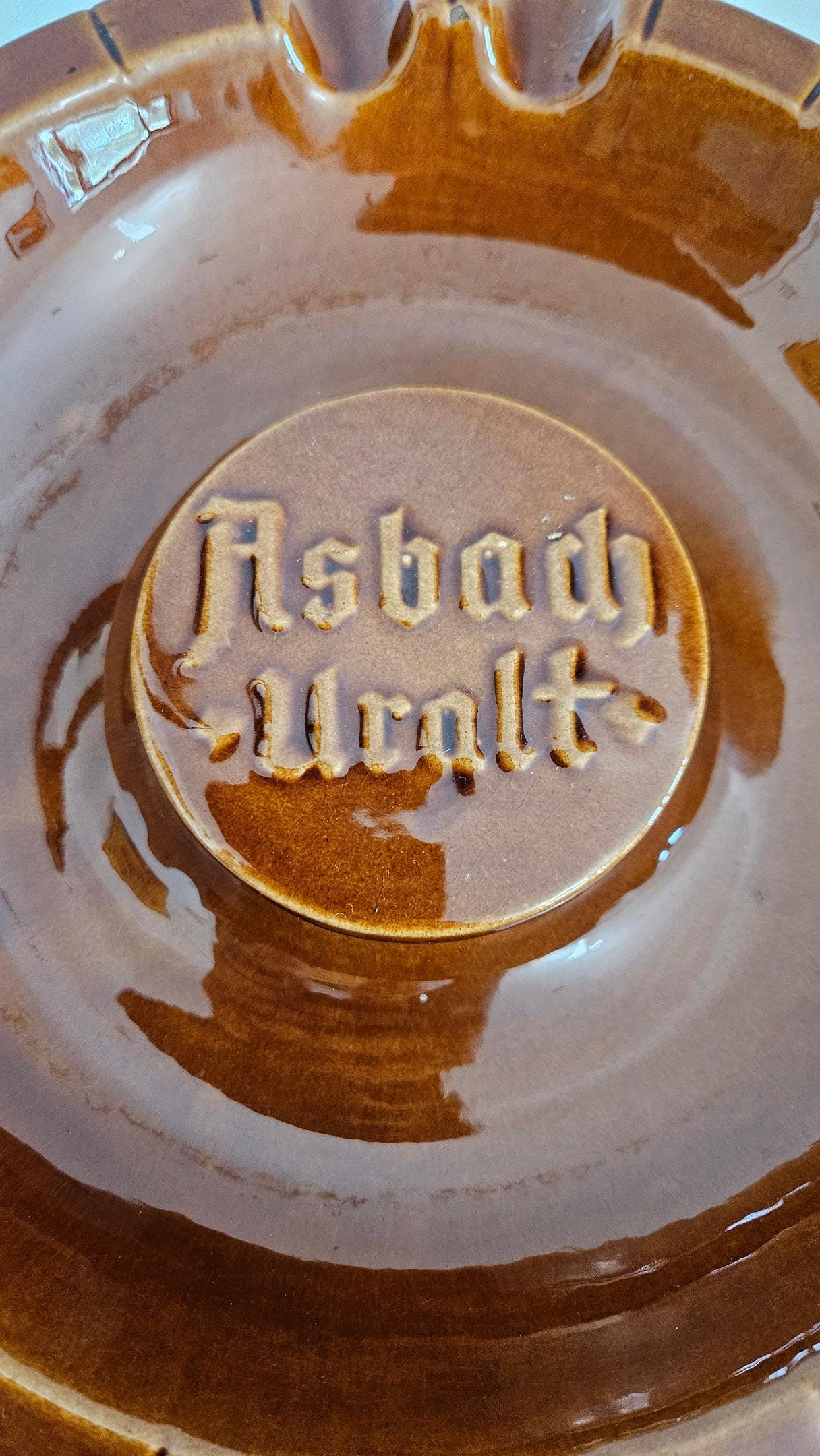 Vintage Asbach Uralt Xxl Ceramic Ashtray