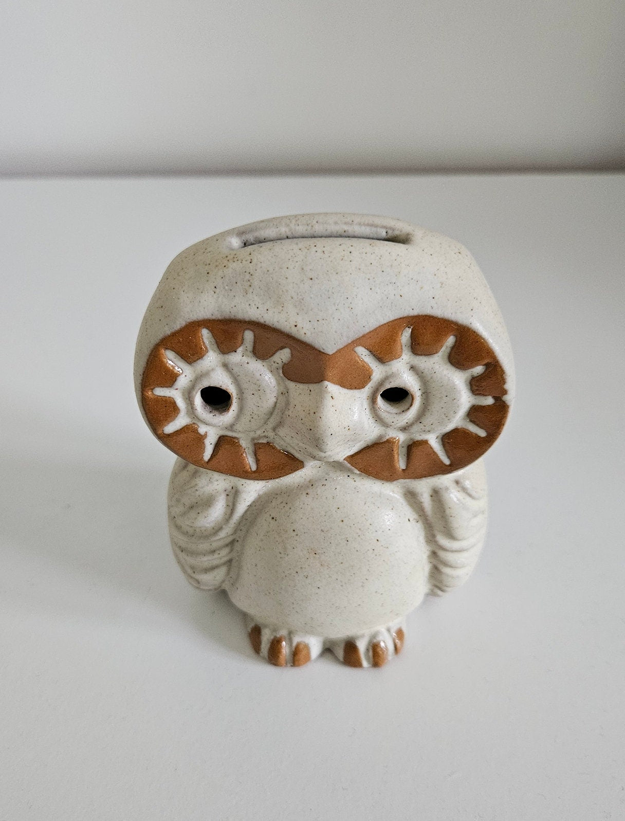 Vintage Shelf Pottery Halifax Owl Money Box