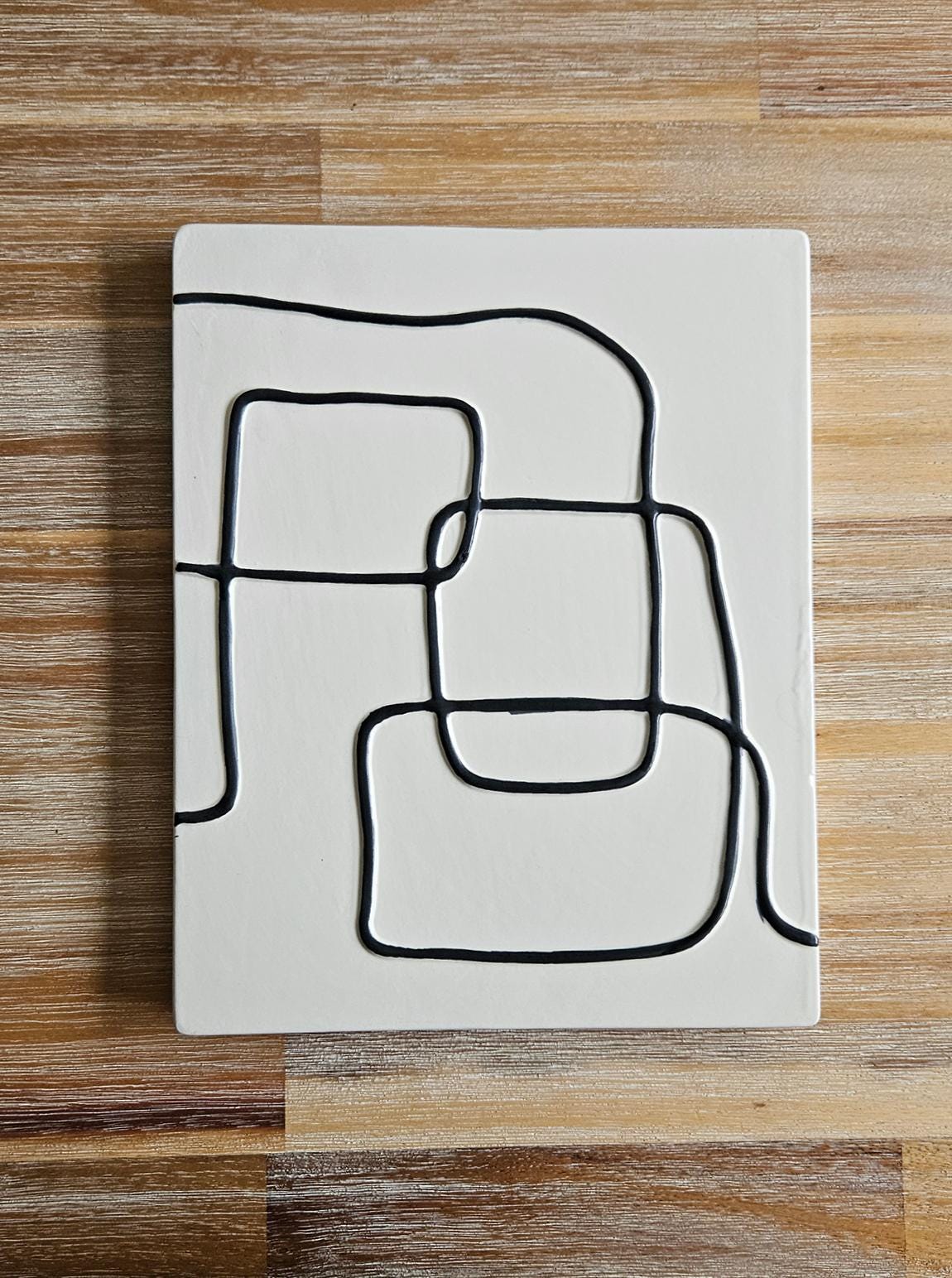 Abstract Ceramic Wall Plaque