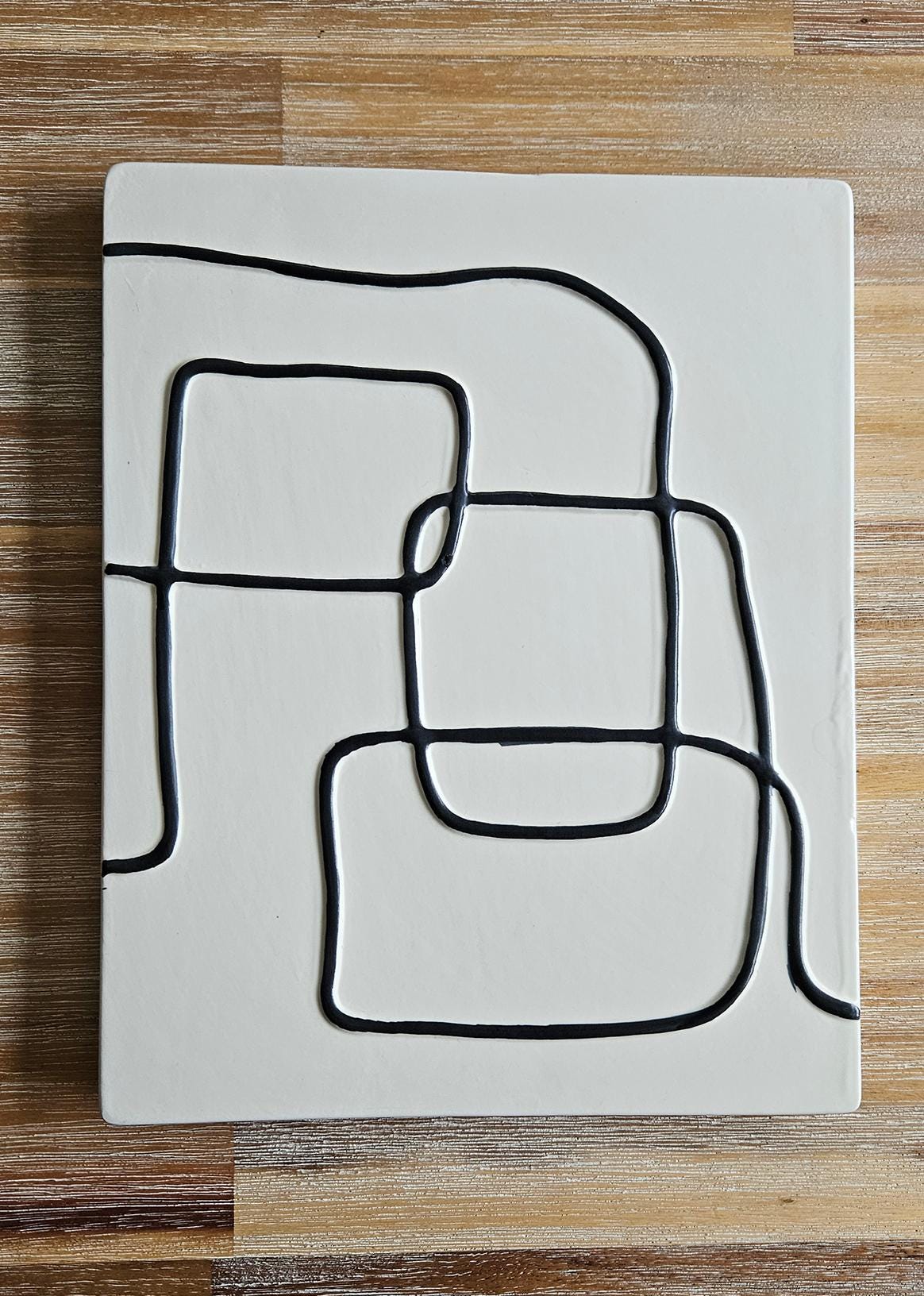 Abstract Ceramic Wall Plaque