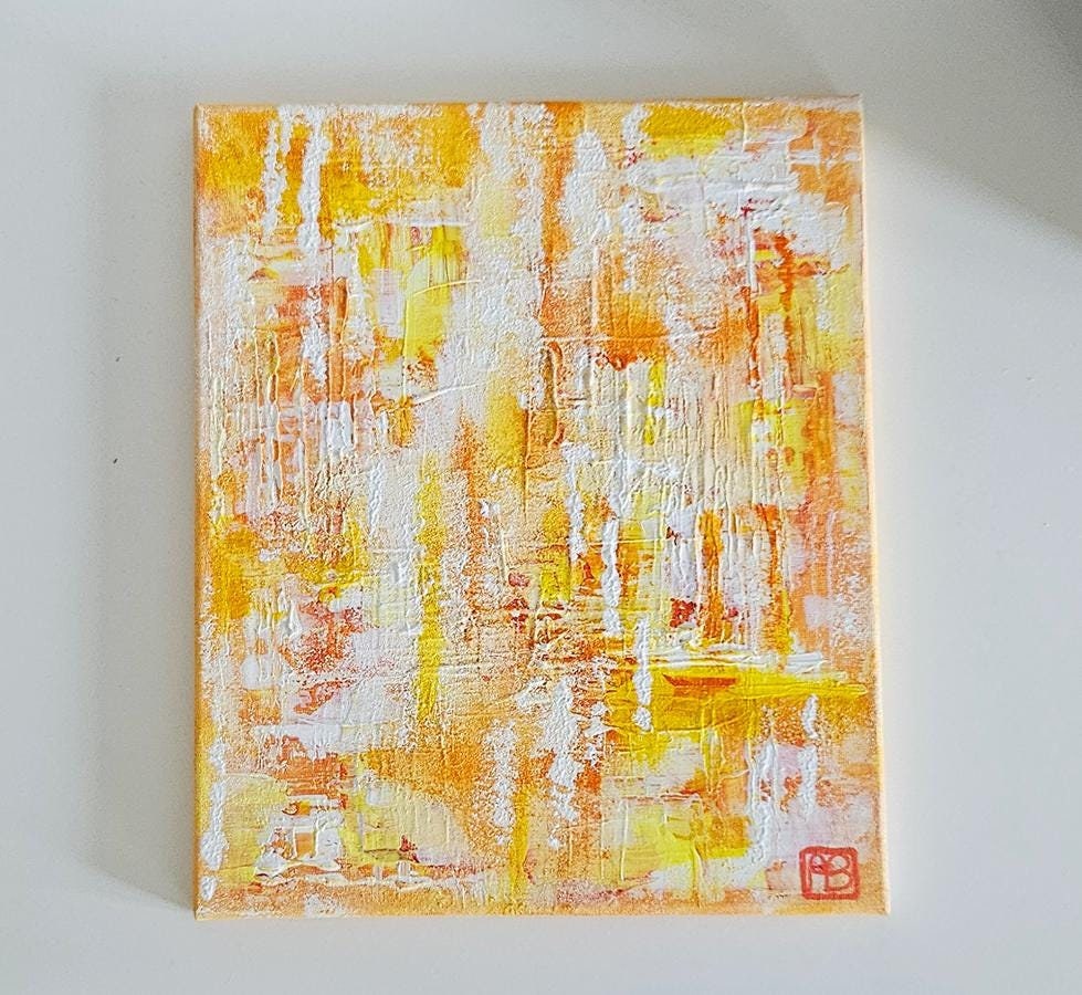 Original Abstract Acrylic Painting 'Sunny Rain'