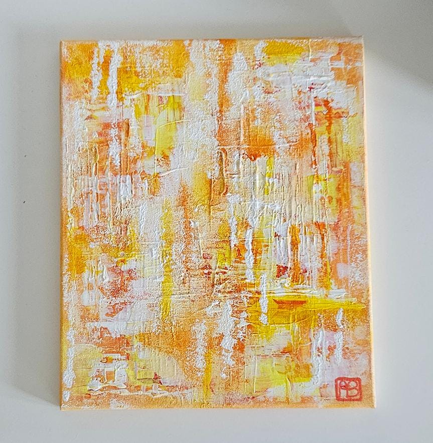 Original Abstract Acrylic Painting 'Sunny Rain'