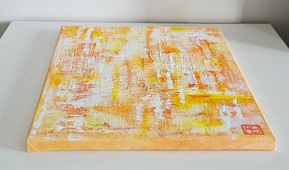 Original Abstract Acrylic Painting 'Sunny Rain'