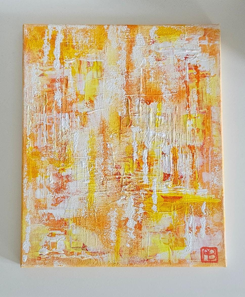 Original Abstract Acrylic Painting 'Sunny Rain'