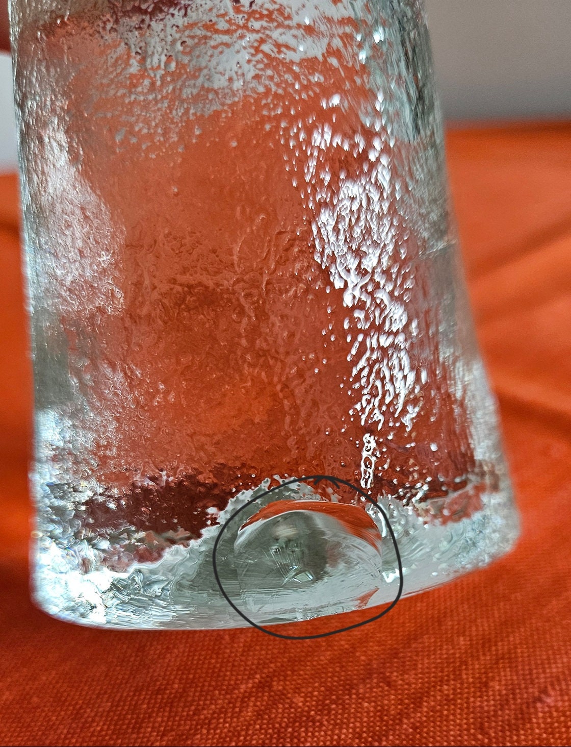 Vintage Clear Textured Glass Angel Figurine Sculpture