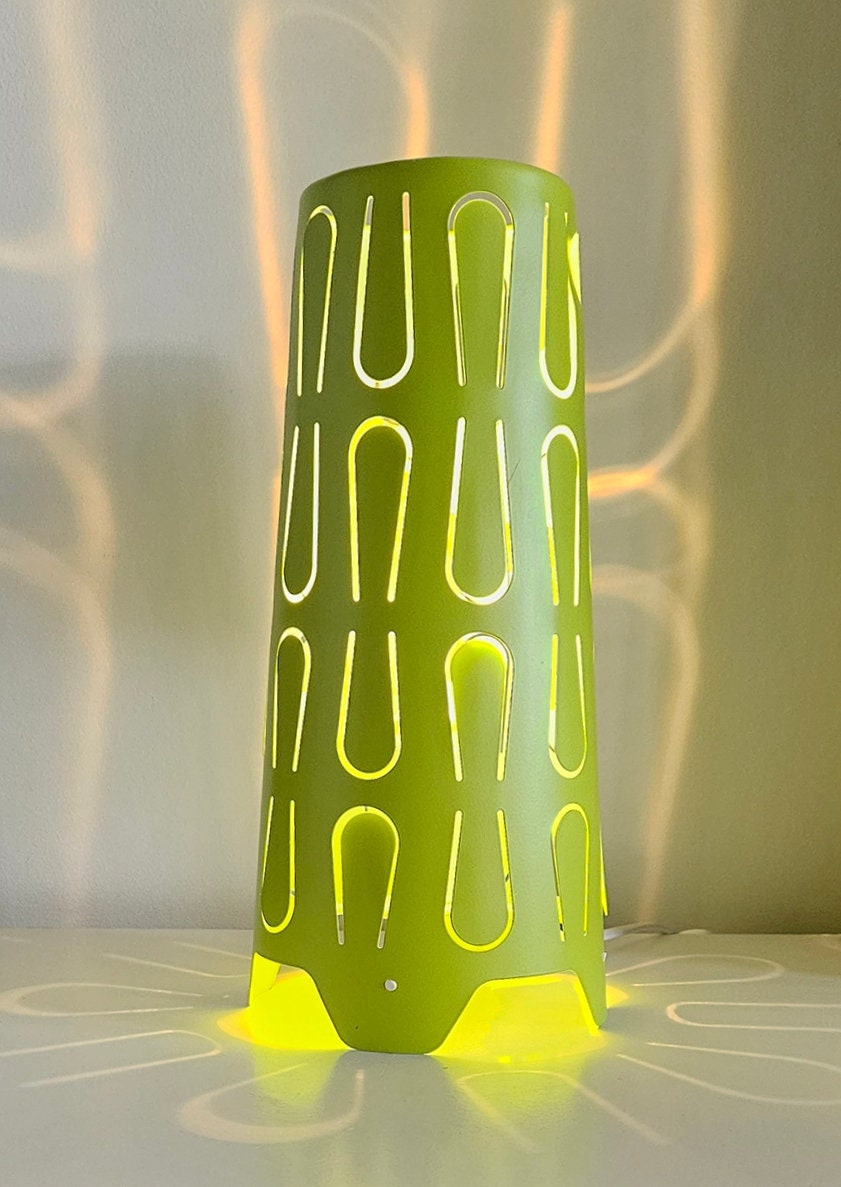 Retro Ikea Kajuta Green Metal Table Lamp