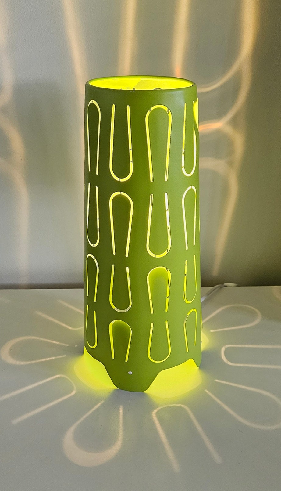 Retro Ikea Kajuta Green Metal Table Lamp