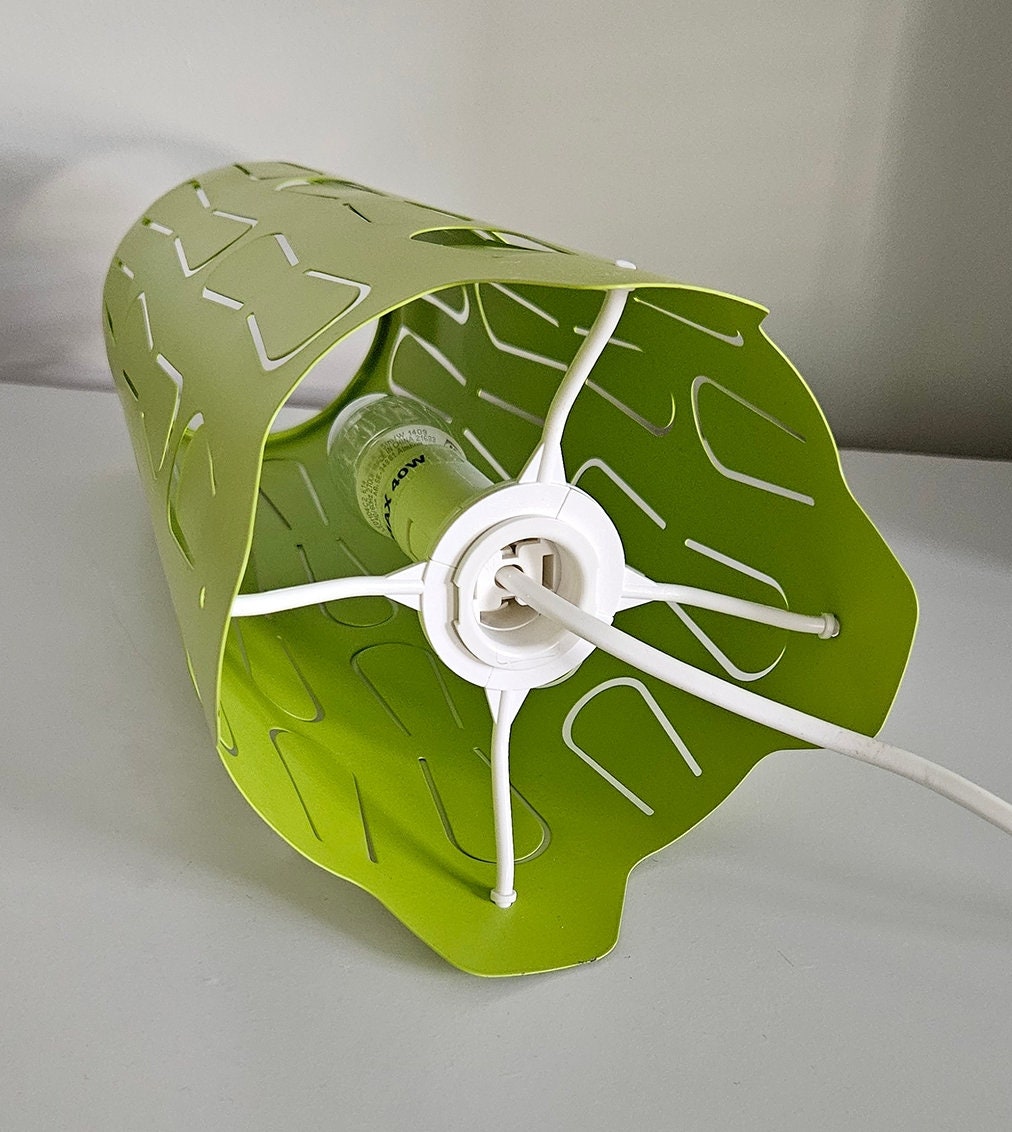 Retro Ikea Kajuta Green Metal Table Lamp