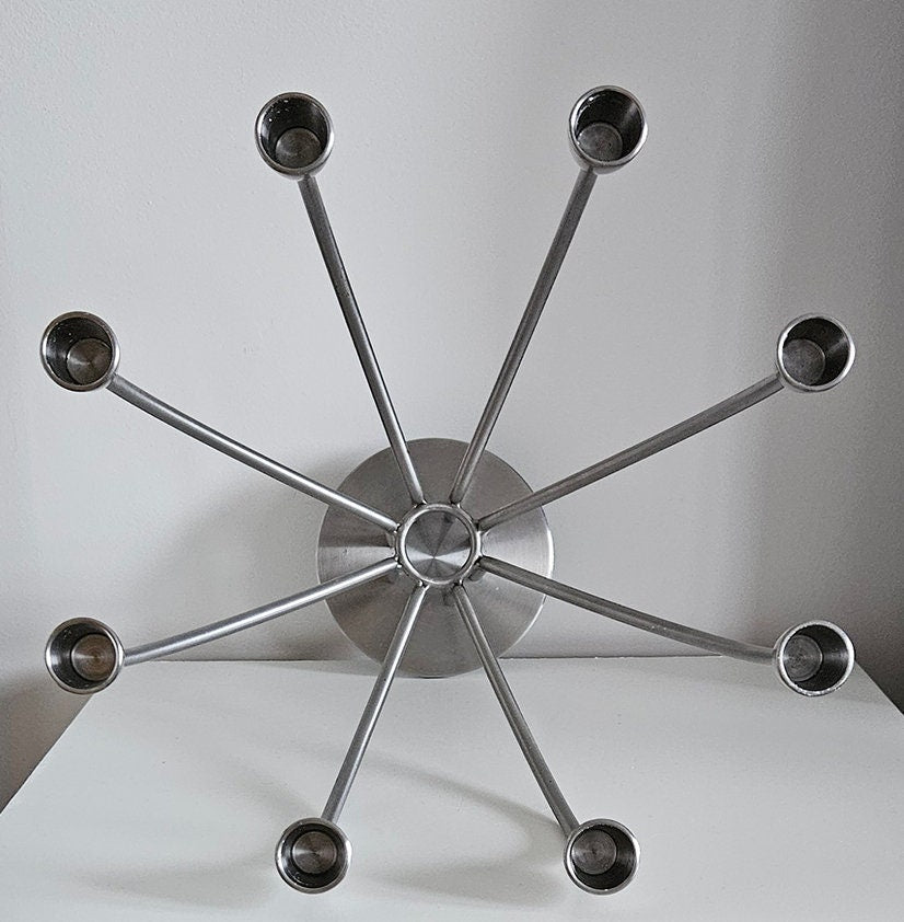 Vintage Ikea Stockholm 8 Arm Candelabra Designed By M. Hagberg & K. Hagberg
