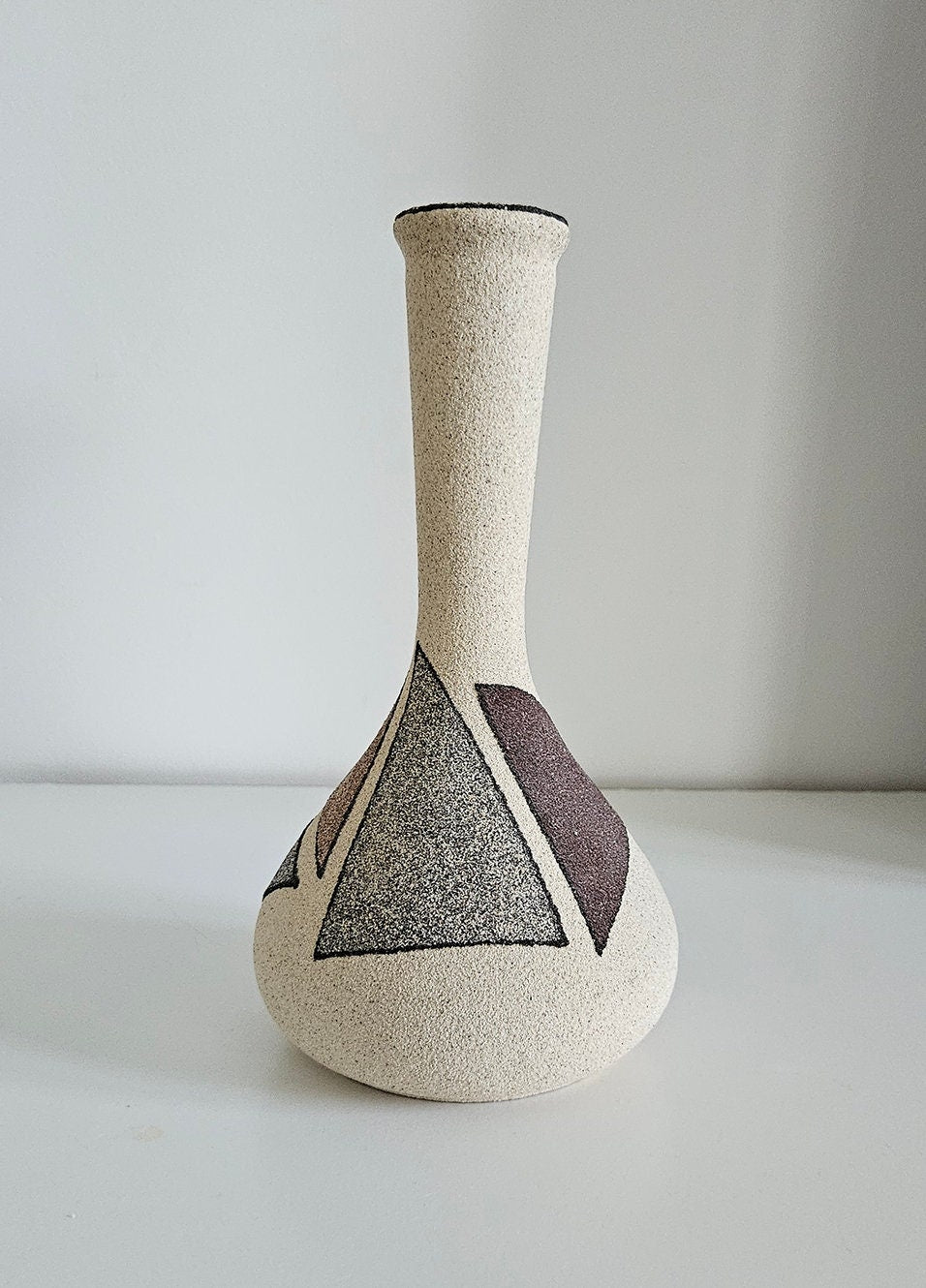Retro Geometric Sand Texture Vase