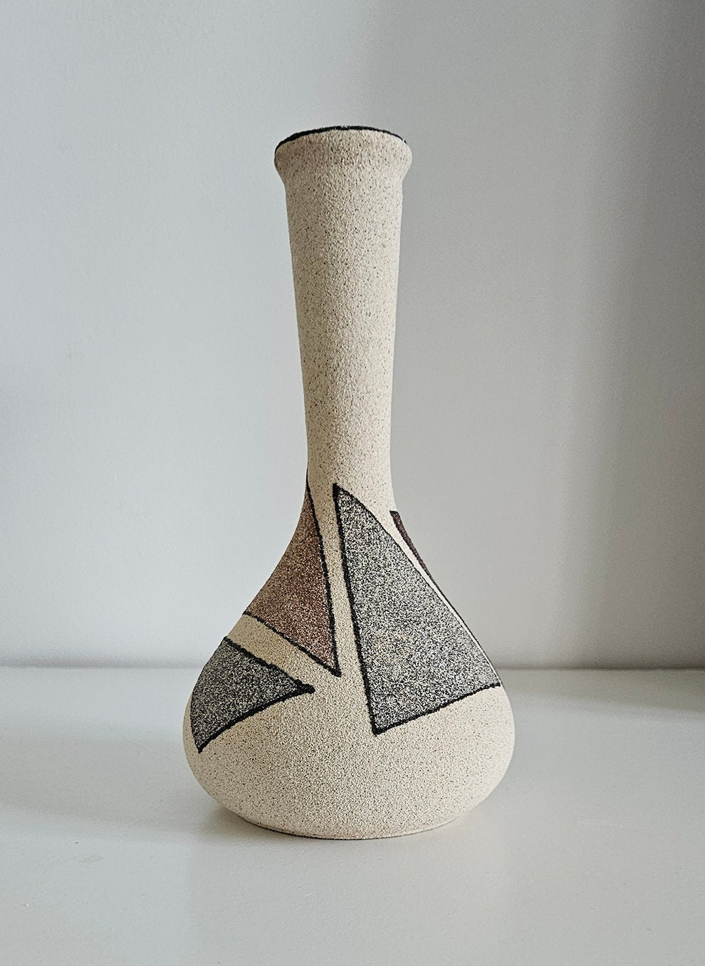 Retro Geometric Sand Texture Vase