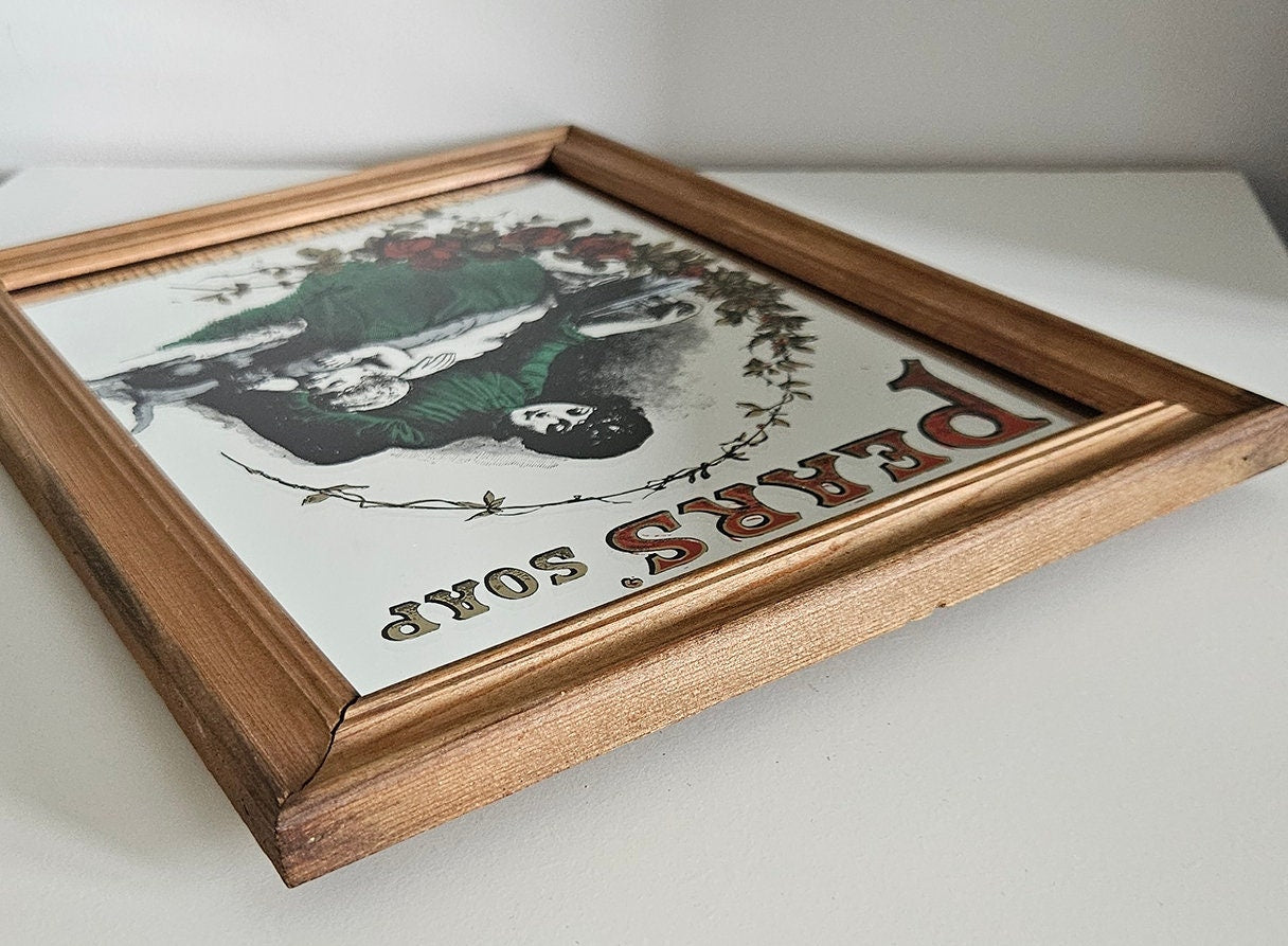 Vintage Pear's Soap Advertising Mirror