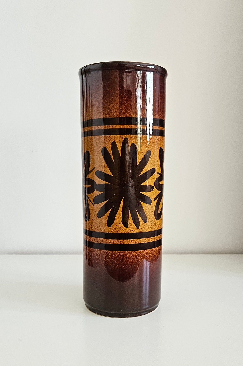 Mid-Century Cinque Ports Pottery The Monastery Rye Cylinder Vase