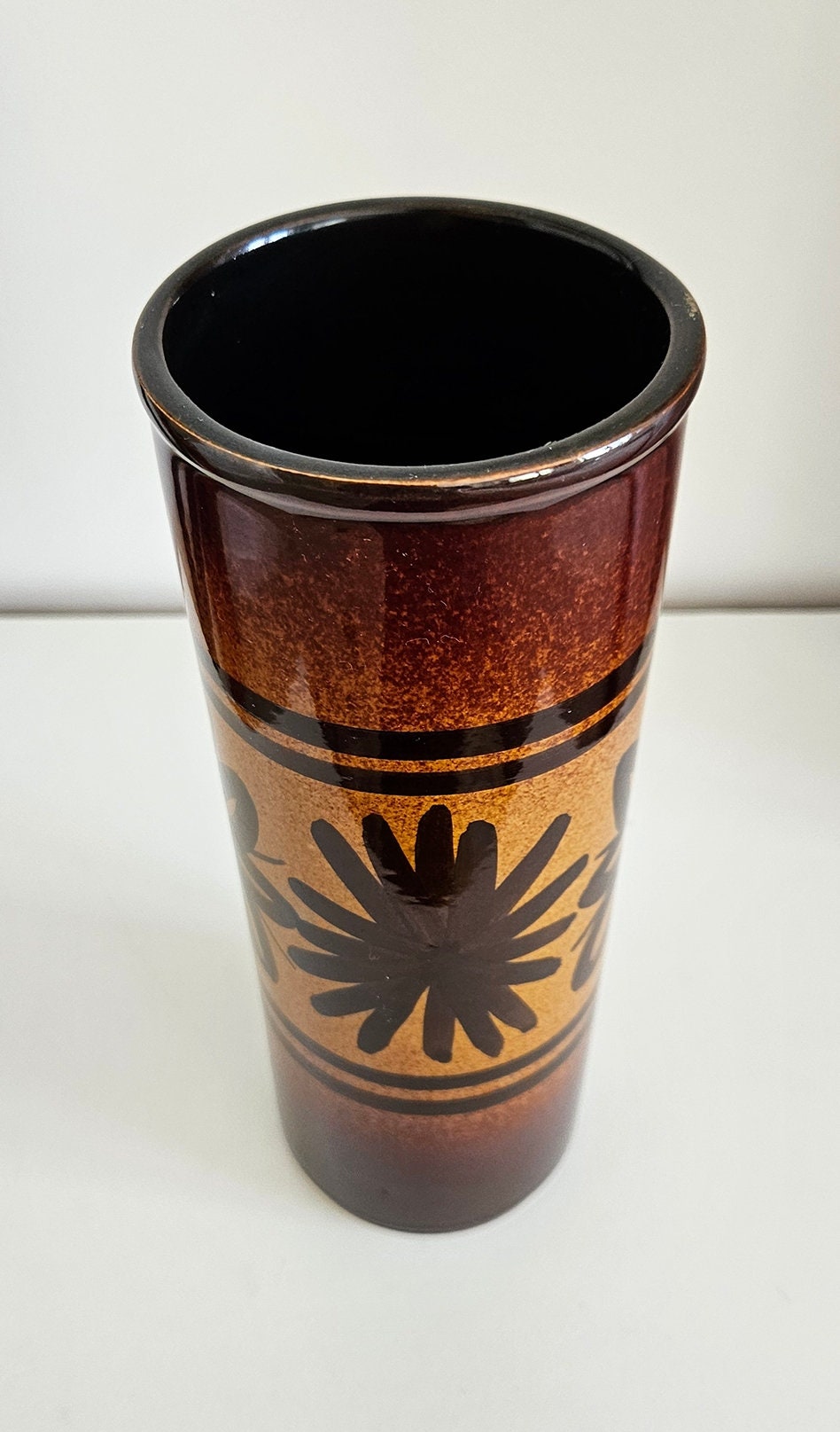 Mid-Century Cinque Ports Pottery The Monastery Rye Cylinder Vase