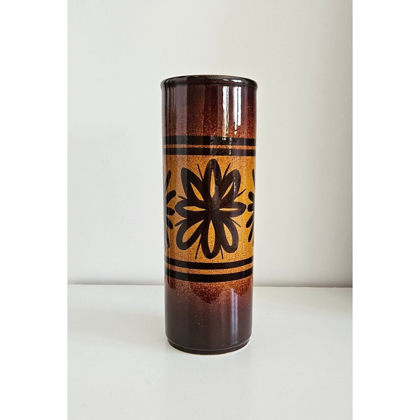 Mid-Century Cinque Ports Pottery The Monastery Rye Cylinder Vase