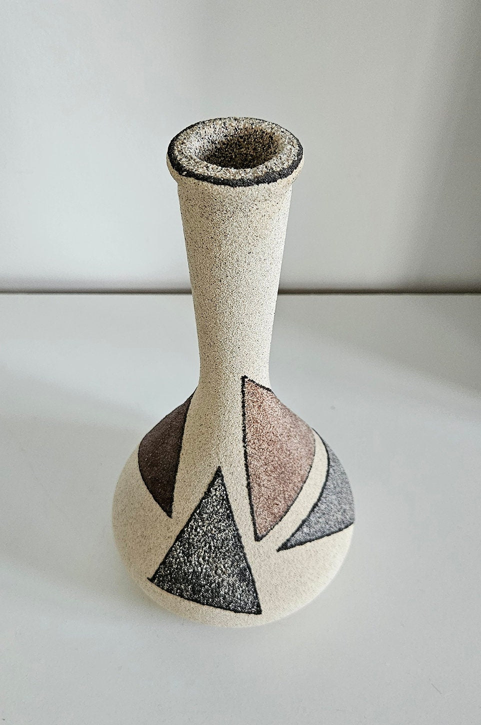 Retro Geometric Sand Texture Vase