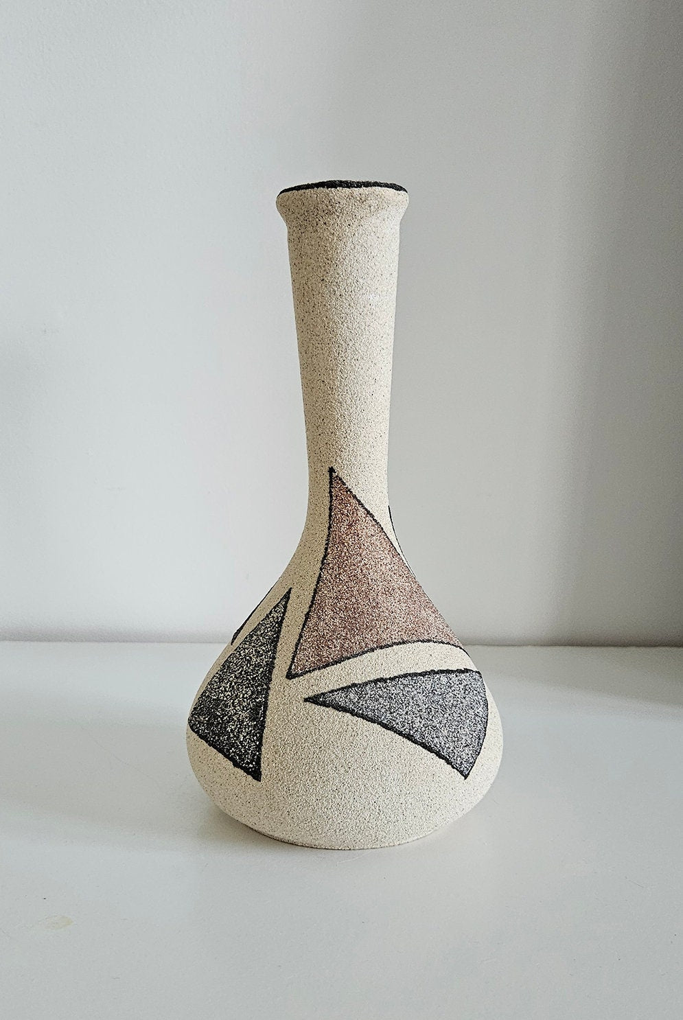 Retro Geometric Sand Texture Vase