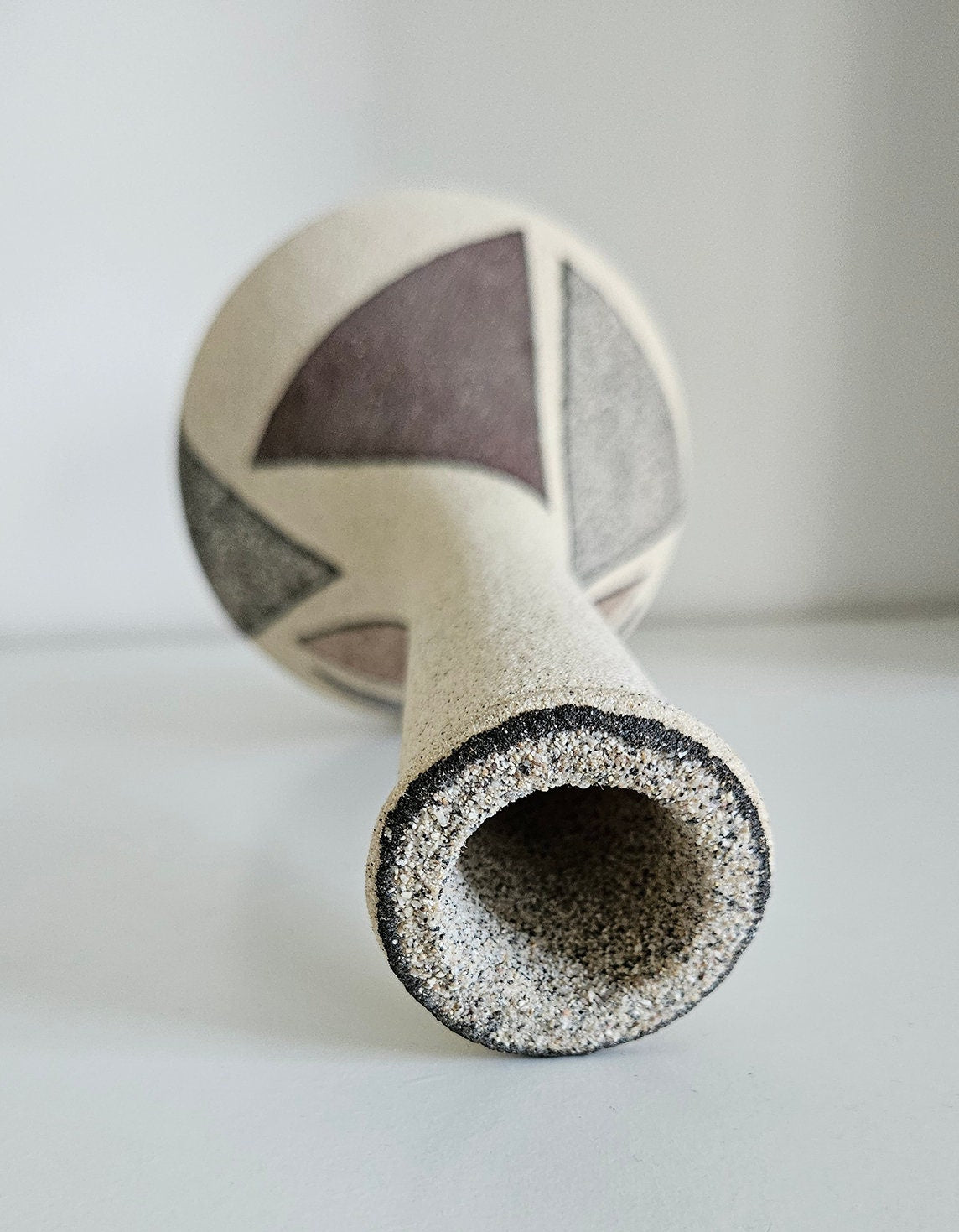 Retro Geometric Sand Texture Vase