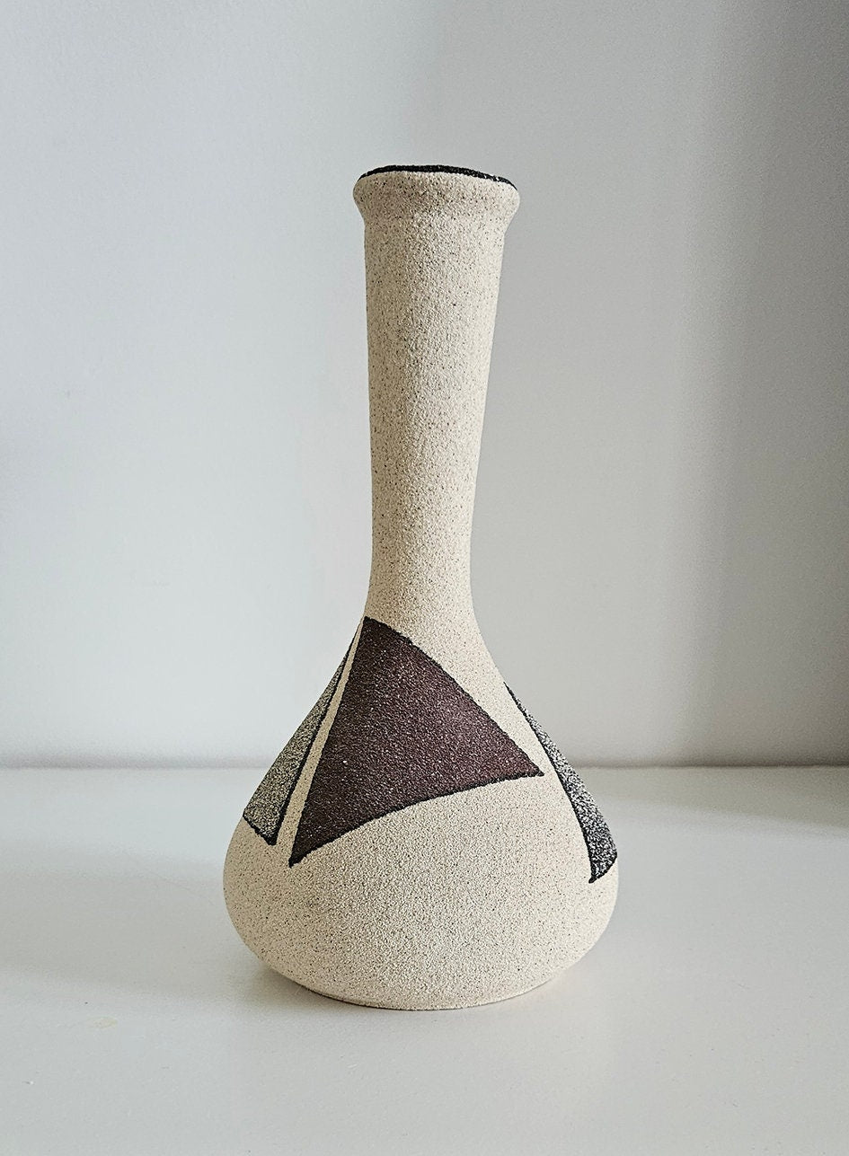 Retro Geometric Sand Texture Vase