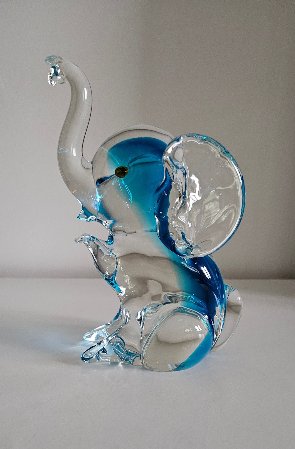 Vintage Art Glass Elephant Figurine