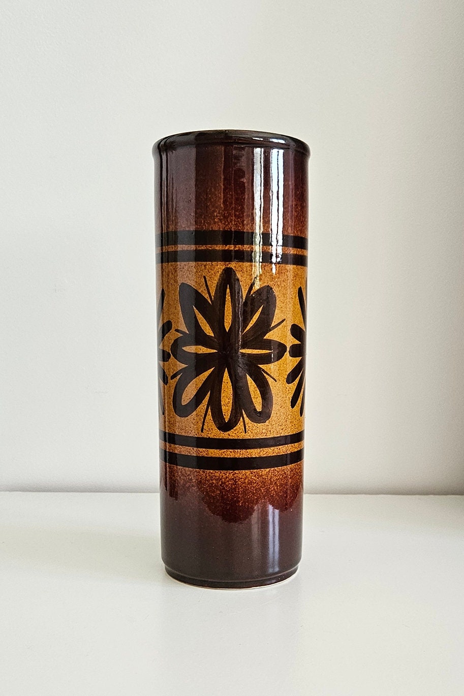 Mid-Century Cinque Ports Pottery The Monastery Rye Cylinder Vase