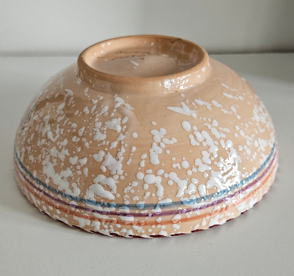 Vintage Oniria Spanish Folk Art Pottery Bowl