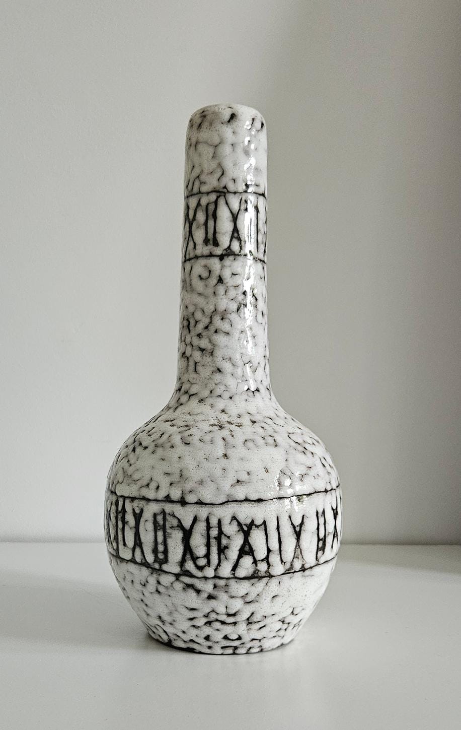 Mid-Century Retro Fat Lava Ceramic Vase