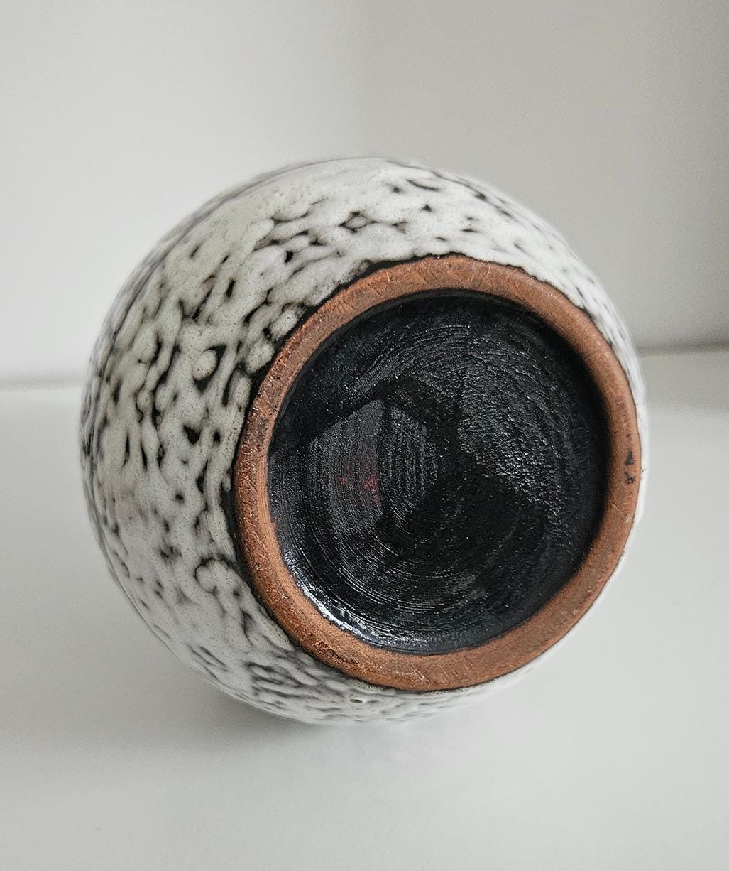 Mid-Century Retro Fat Lava Ceramic Vase