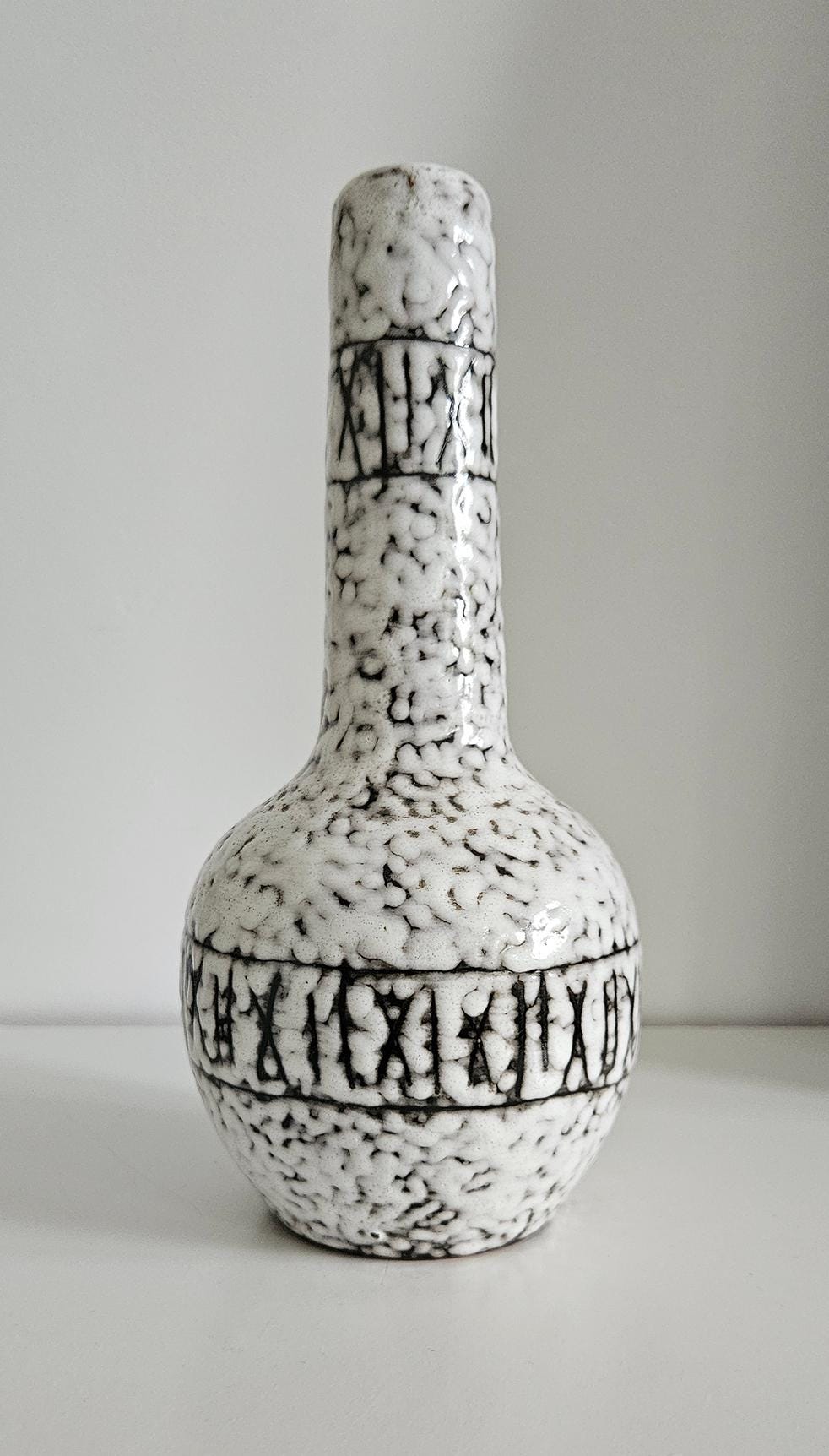 Mid-Century Retro Fat Lava Ceramic Vase