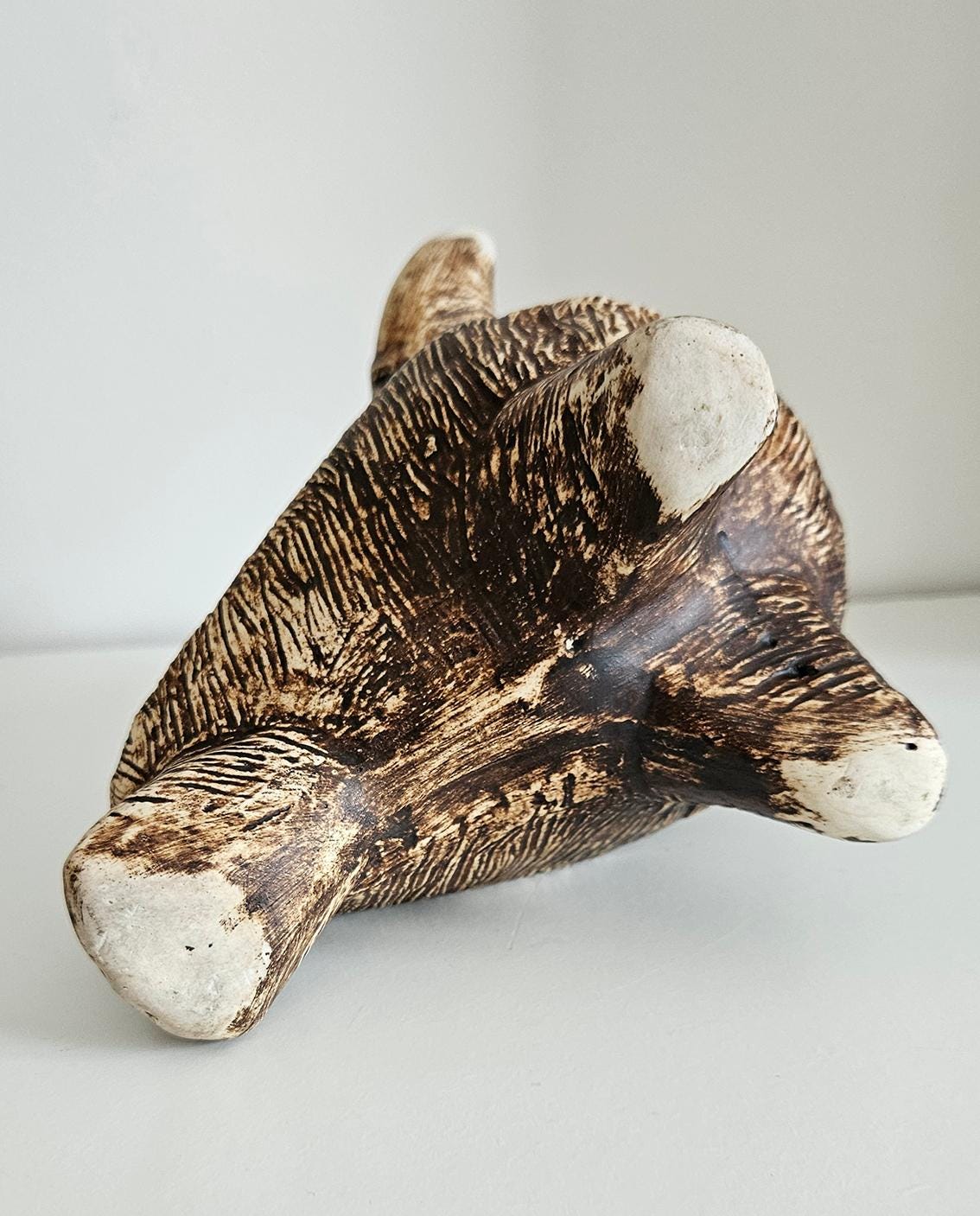 Mid-Century Ceramic Bull Decanter