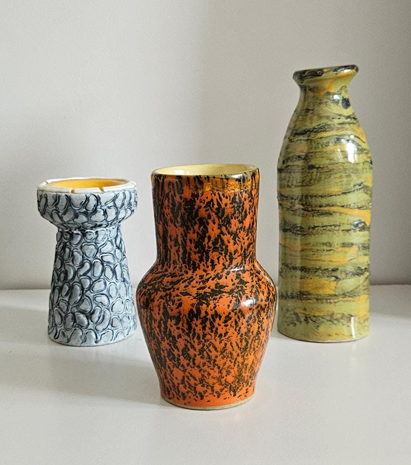 Mid-Century Hungarian Tofej Ceramic Vase
