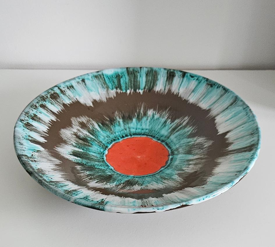 Mid-Century Hungarian Studio Pottery Wall Plate