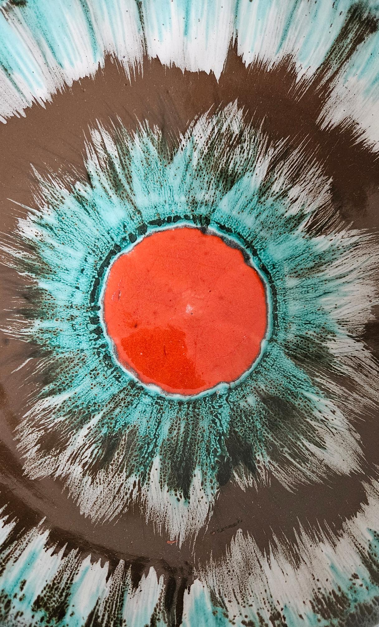 Mid-Century Hungarian Studio Pottery Wall Plate