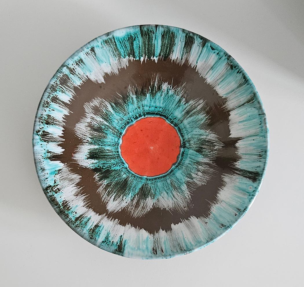 Mid-Century Hungarian Studio Pottery Wall Plate