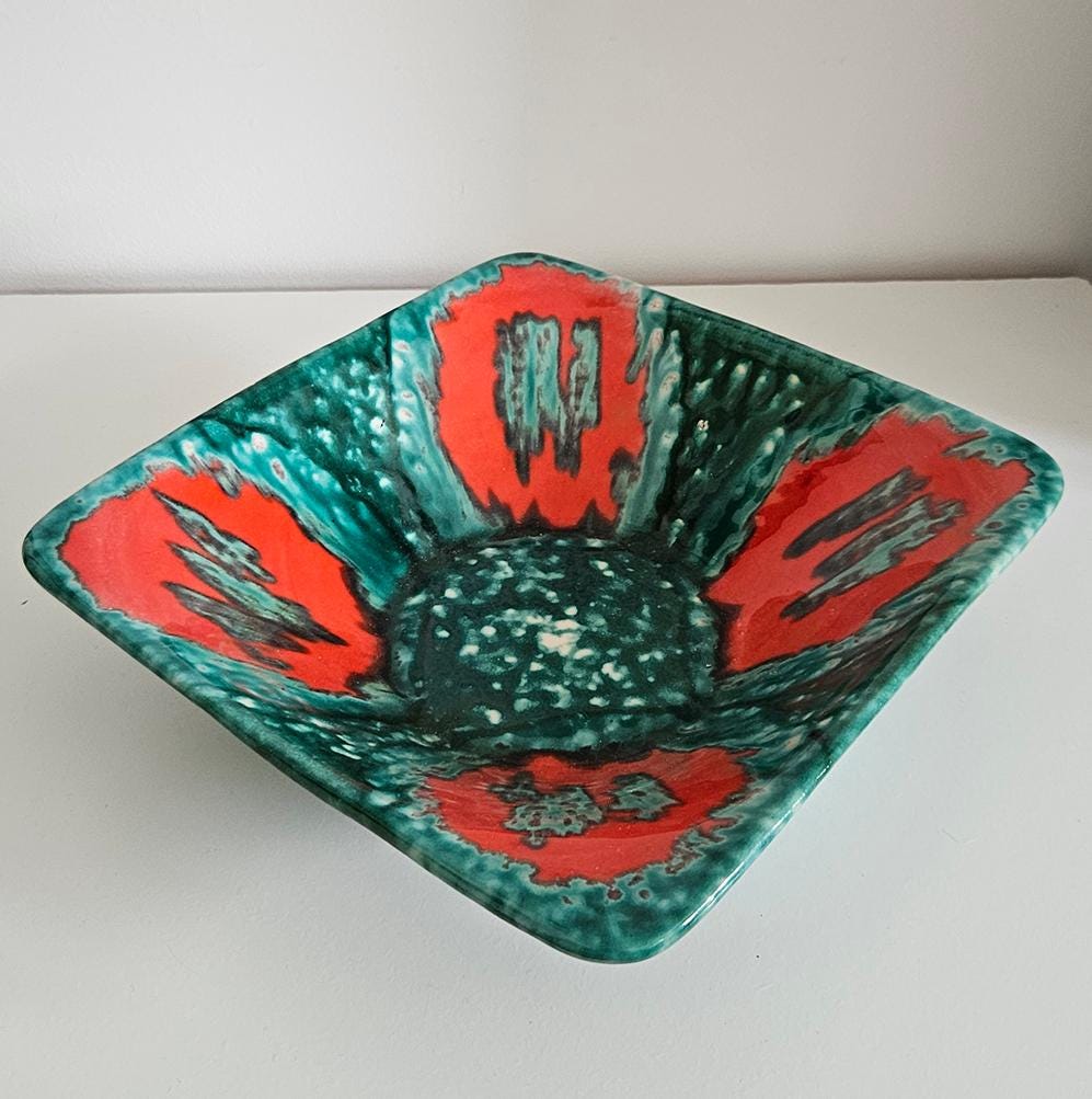 Mid-Century Hungarian Studio Pottery Wall Plate