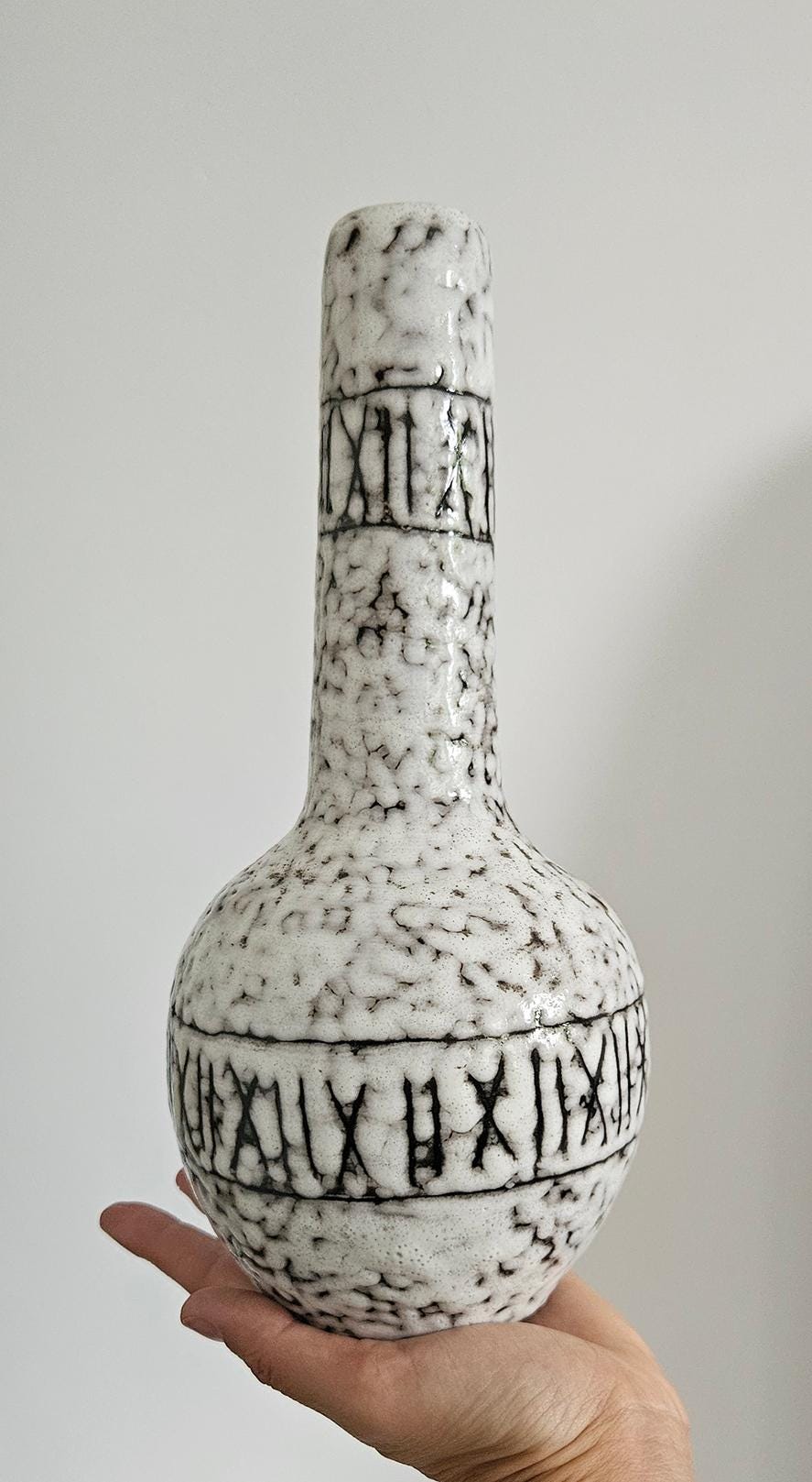 Mid-Century Retro Fat Lava Ceramic Vase