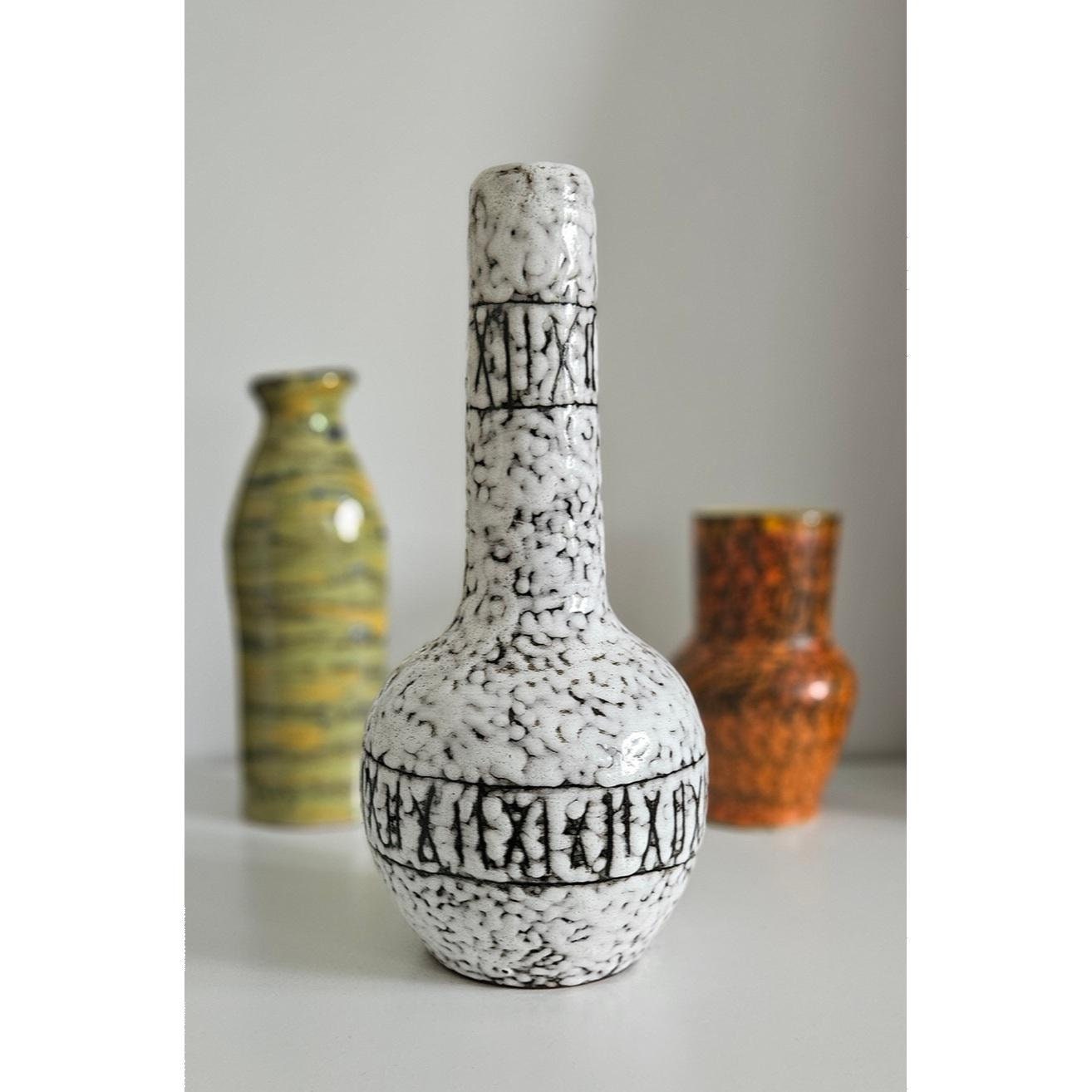 Mid-Century Retro Fat Lava Ceramic Vase
